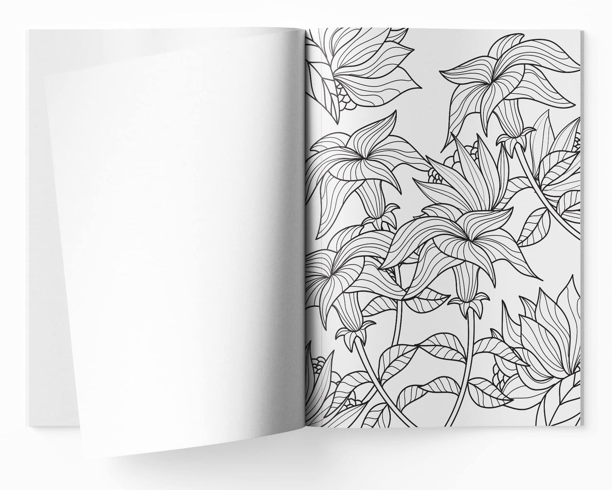 Flowers Coloring Book for adults - Retail Maharaj
