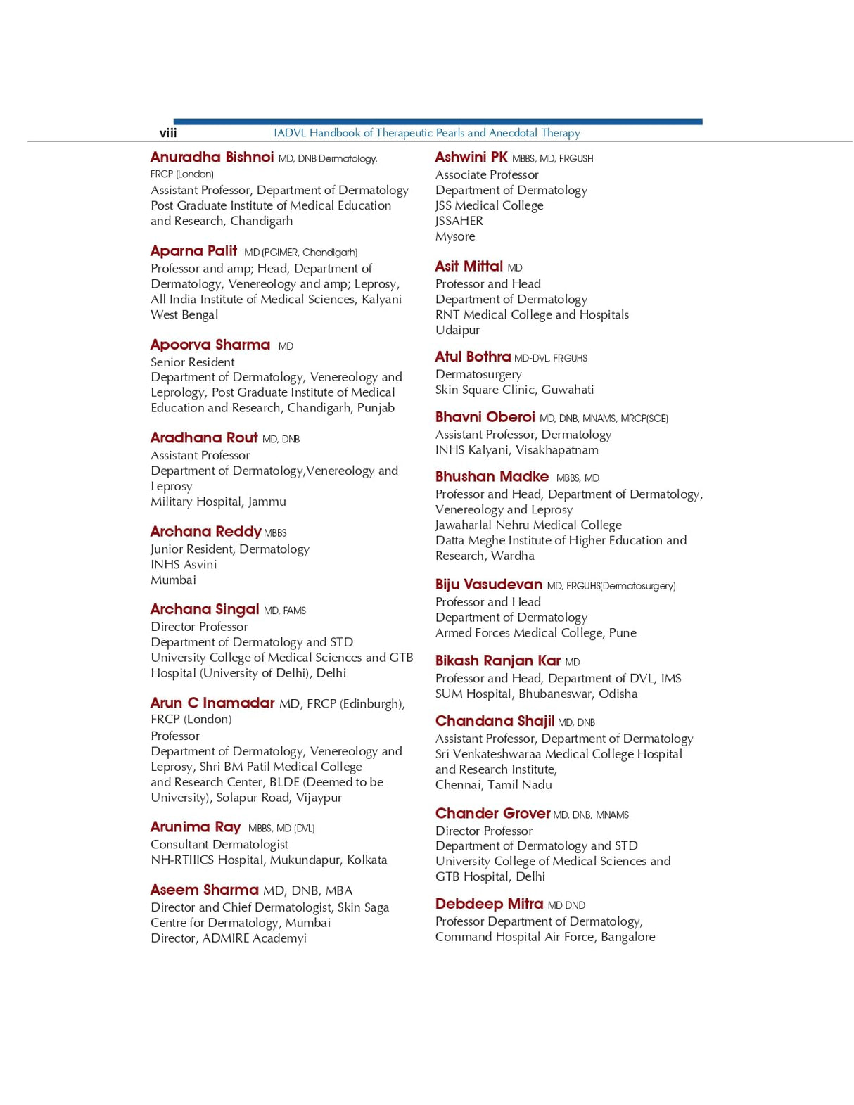 IADVL Handbook of Therapeutic Pearls and Anecdotal Therapies in Dermatology