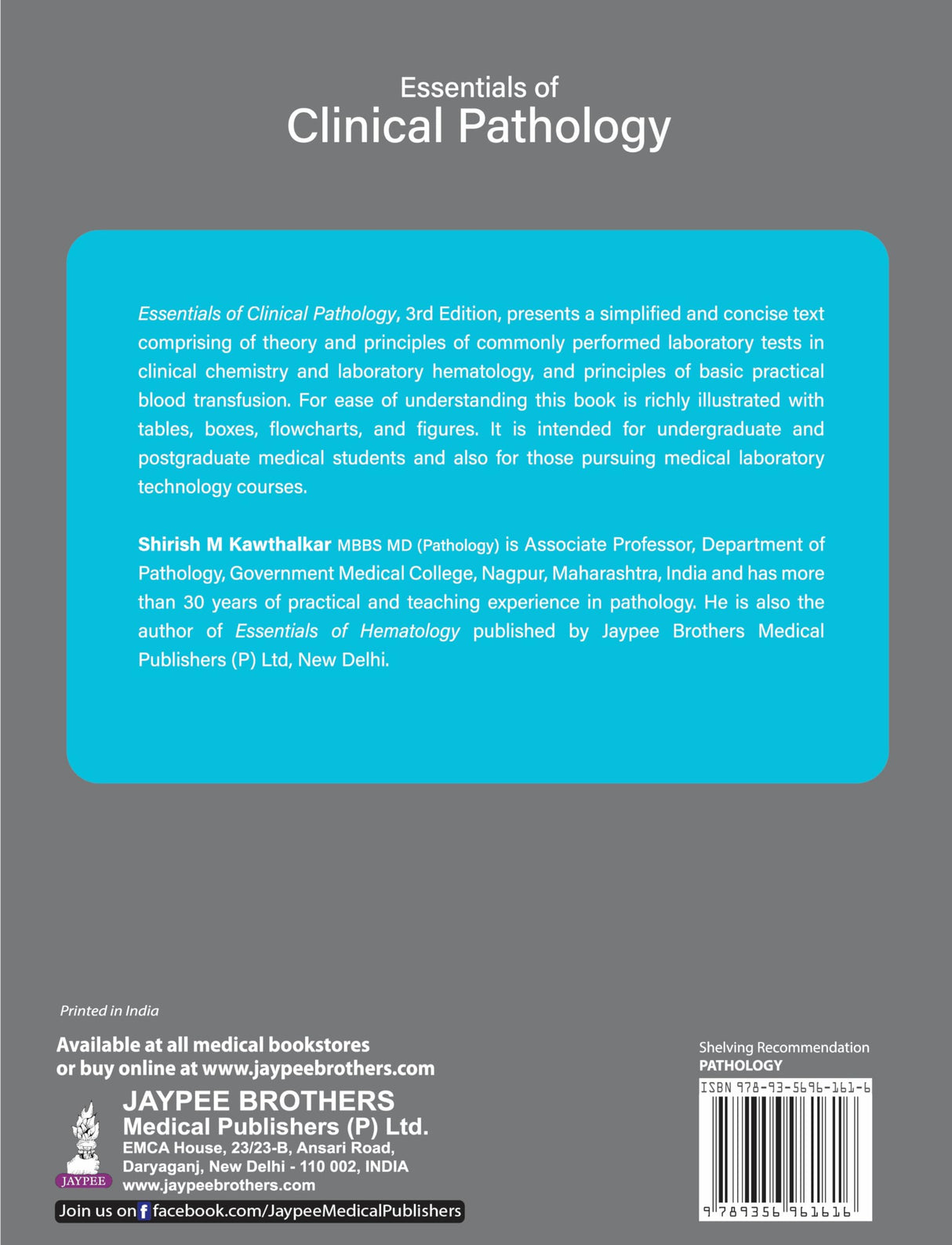 ESSENTIALS OF CLINICAL PATHOLOGY