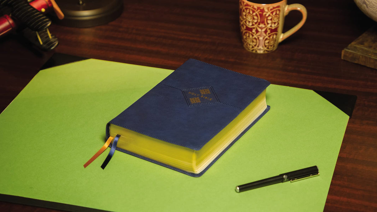 NIV, The Grace and Truth Study Bible, Leathersoft, Navy, Red Letter, Comfort Print