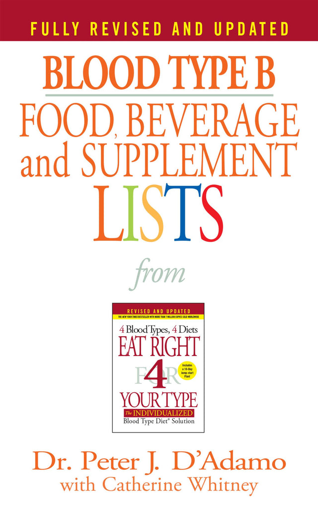 Blood Type B Food, Beverage and Supplement Lists - Retail Maharaj