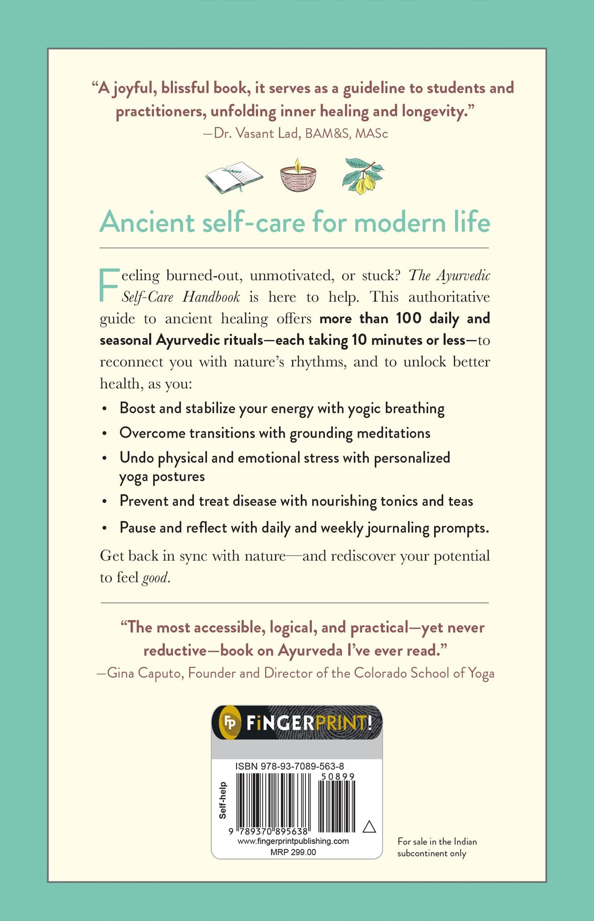 The Ayurvedic Self-Care Handbook: Holistic Healing Rituals for Every Day and Season - Retail Maharaj
