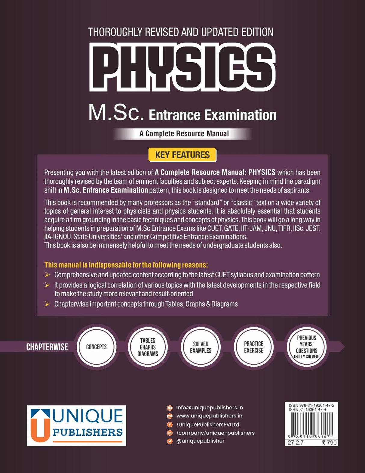 PHYSICS M.Sc Entrance Examination I