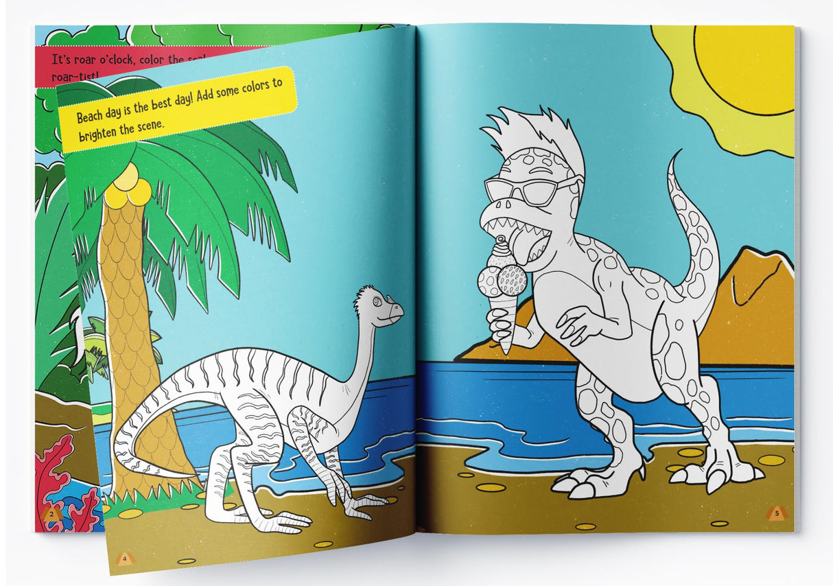 Dino Super Dude Sticker Coloring Book For Kids - Retail Maharaj