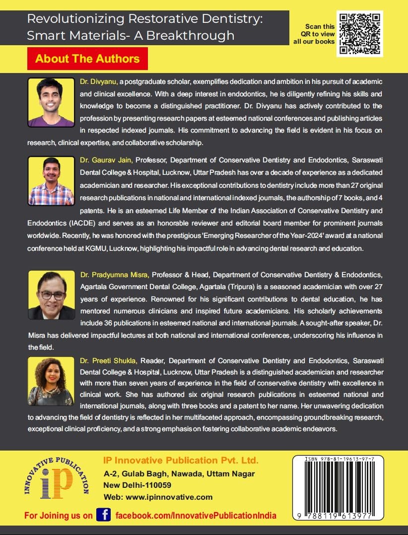 Revolutionizing Restorative Dentistry: Smart Materials- A Breakthrough (First Edition, 2025)