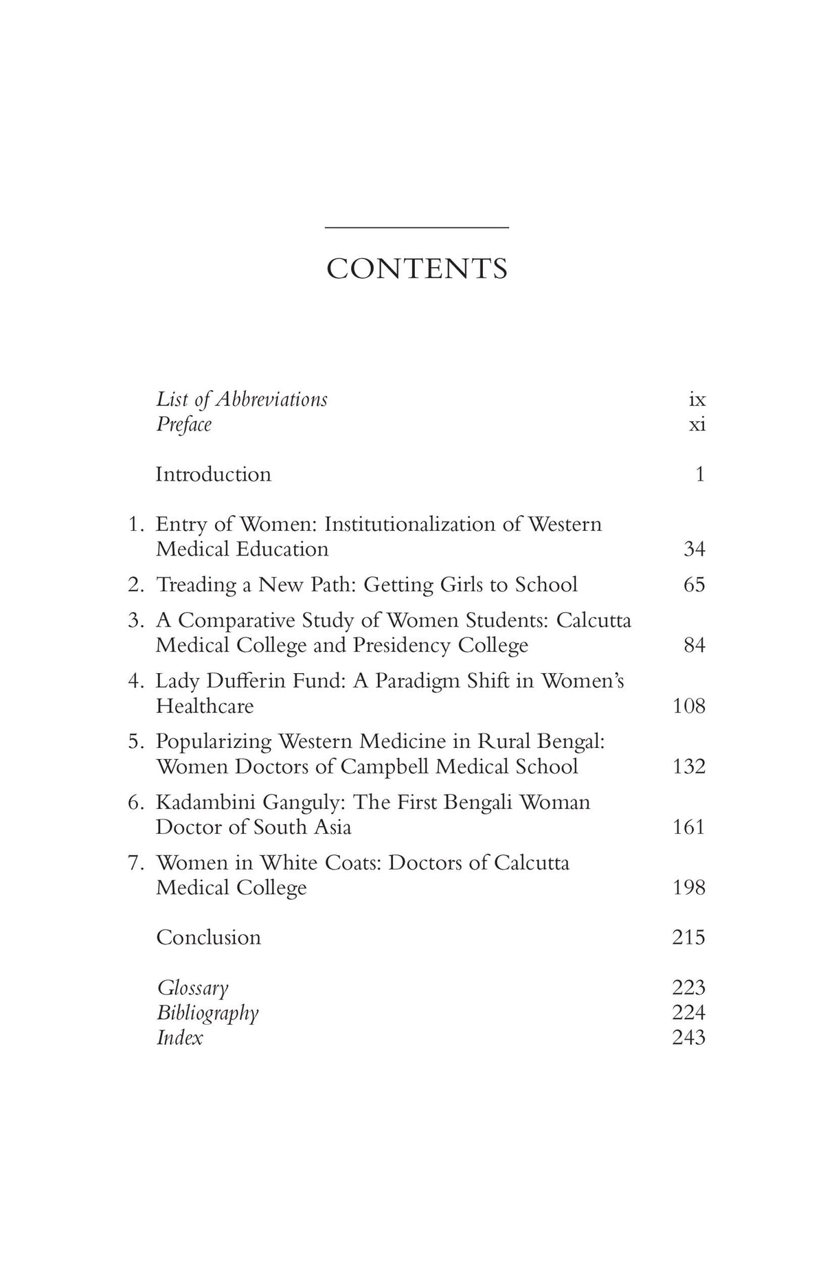 Women and Medical Profession in Colonial Bengal, 1883-1947
