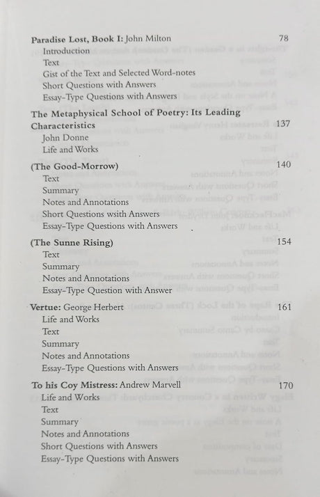 Studies in Select Poems (Elizabethan to Pre- Romantic) - Retail Maharaj