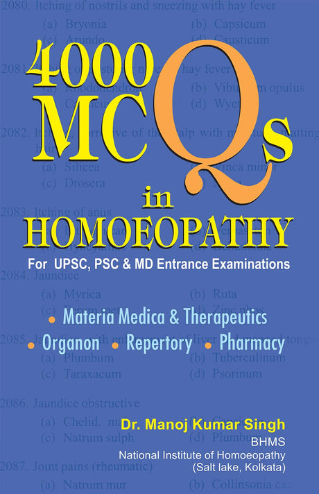 4000 Mcqs in Homeopathy for UPSC, PSC and Md Entrance Examinations - Retail Maharaj
