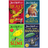 David Walliams Collection 4 Books Set (The Beast of Buckingham Palace, The Ice Monster, Slime, Code Name Bananas) - Retail Maharaj