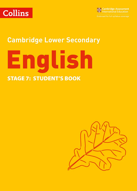 Lower Secondary English Student's Book: Stage 7 (Collins Cambridge Lower Secondary English) - Retail Maharaj