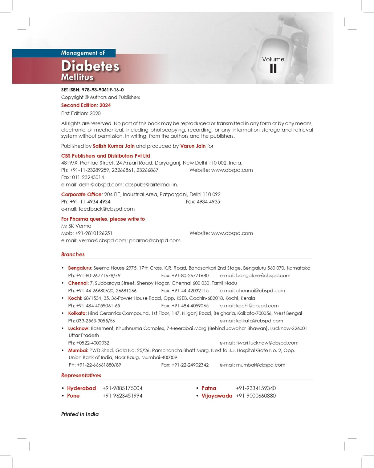 Management of Diabetes Mellitus, 2Ed/- 2 Vol Set