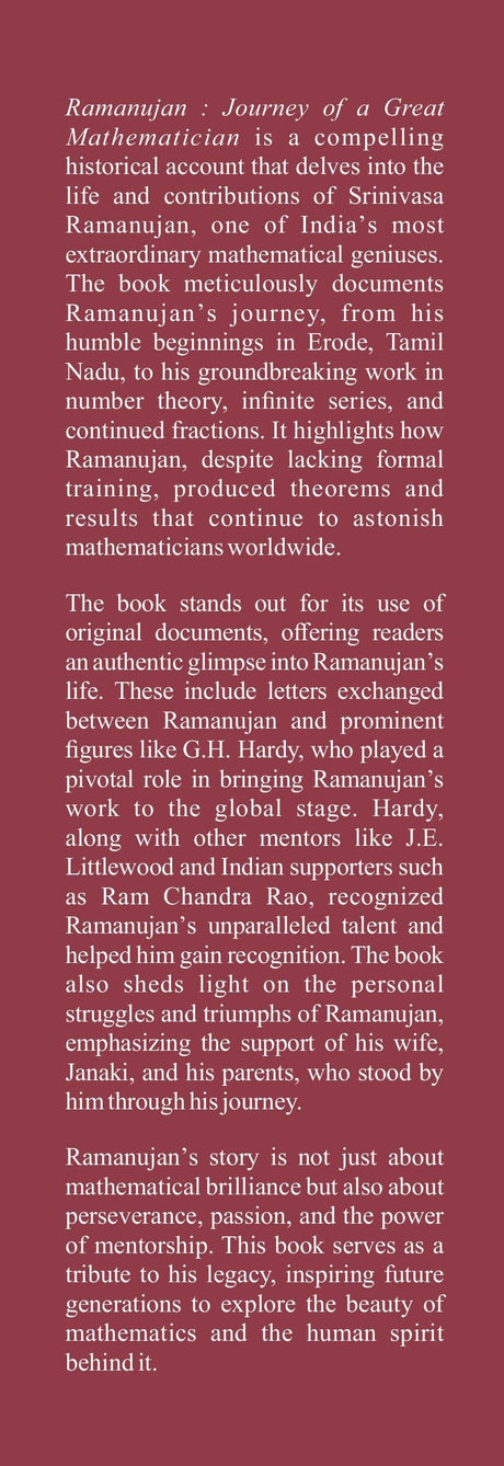 Ramanujan : Journey of a Great Mathematician - Retail Maharaj