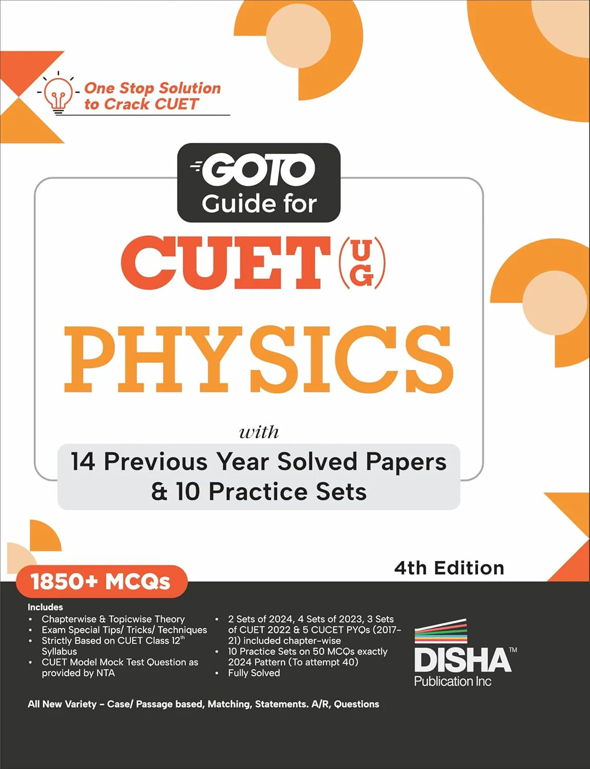 Go To Guide for CUET (UG) Physics with 14 Previous Year Solved Papers & 10 Practice Sets 4thd Edition - Retail Maharaj