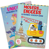 Movers and Diggers Reusable Sticker Book For Children - Retail Maharaj