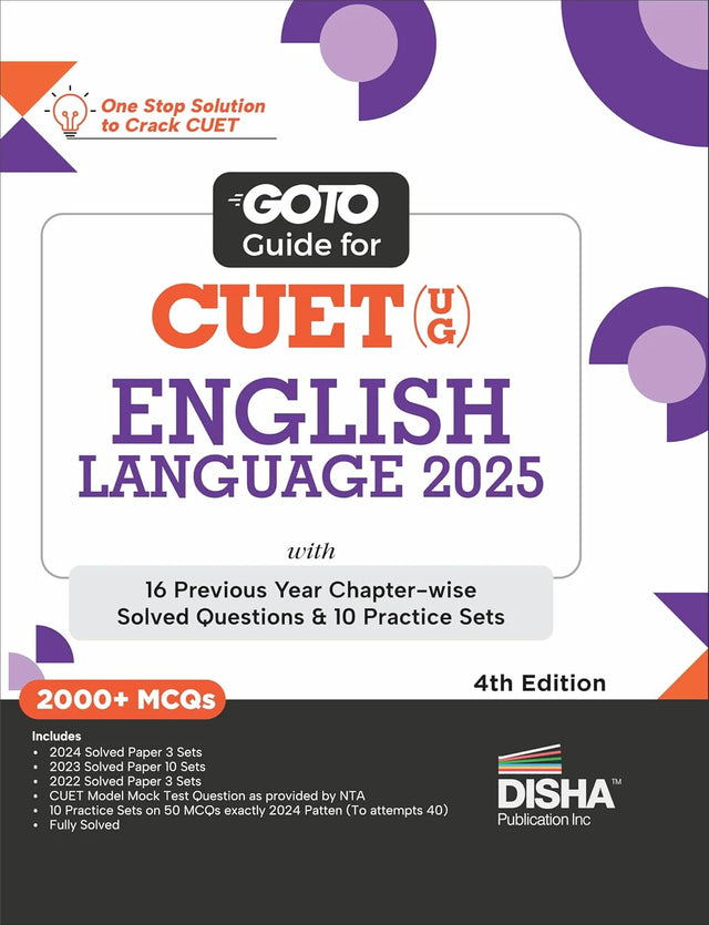 Go To Guide for CUET (UG) English Language 2025 with 16 Previous Year Chapter-wise Solved Questions & 10 Practice Sets 4th Edition - Retail Maharaj