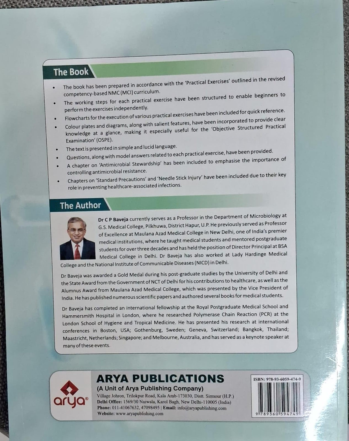 Practical Microbiology for MBBS by C P Baveja, 6th Edition, Including Viva Voce and Spots