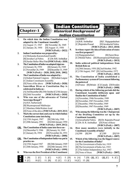 WBCS (Preliminary) Subject Wise & Topic Wise Question Bank with Math & GI Solved (English Version) - Retail Maharaj