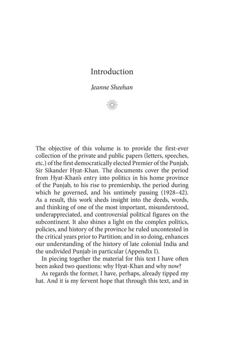 Primus Books-Sikander Hyat-Khan: Collected Papers of the Premier of United Punjab, 1928–1942 - Retail Maharaj