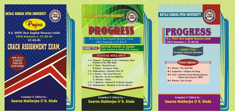 NSOU 1st Semester English Set of 3 Books (Crack Assignment Exam. + British Poetry & Drama 14th Century to Earty 17th Century + European Classical Literature) English - Retail Maharaj