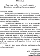 Ecstasy of My Delhightful poems