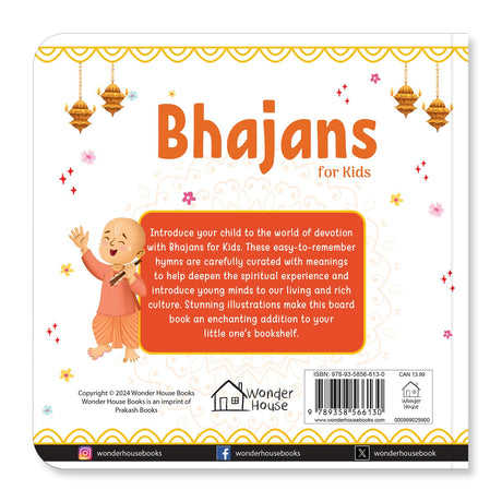 Bhajans for Kids – Illustrated Devotional Song Book for Children: Popular Bhajans in English, Hindi & Sanskrit with Easy Meaning | Introduces Indian ... in Three Languages (Illustrated Prayer Books) - Retail Maharaj