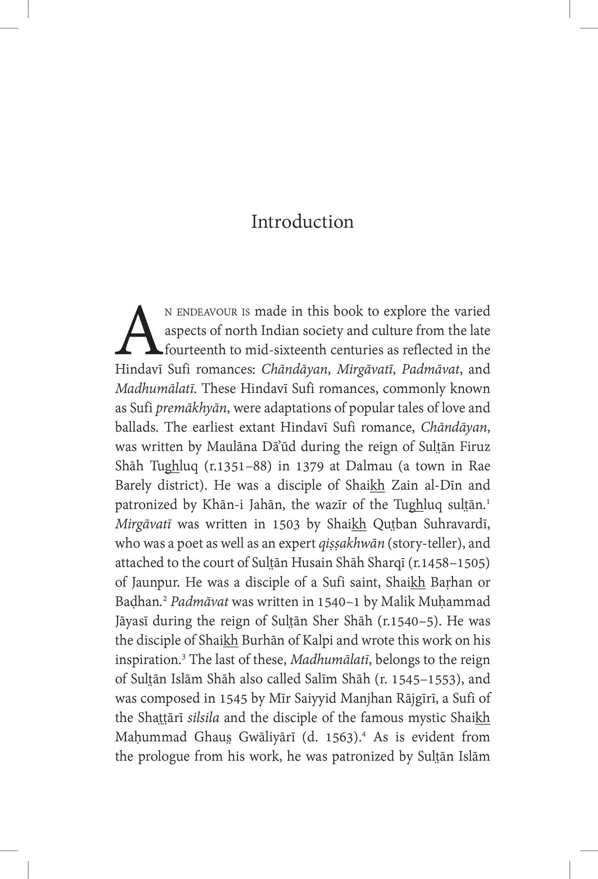 Revisiting Hindavī Sufi Romances: Late Fourteenth to Early Sixteenth Centuries