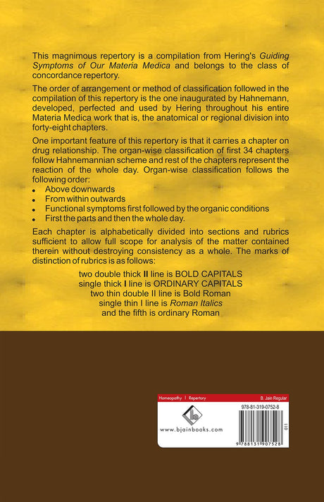 Repertory of Hering's - Guiding Symptoms of Our Materia Medica - Retail Maharaj