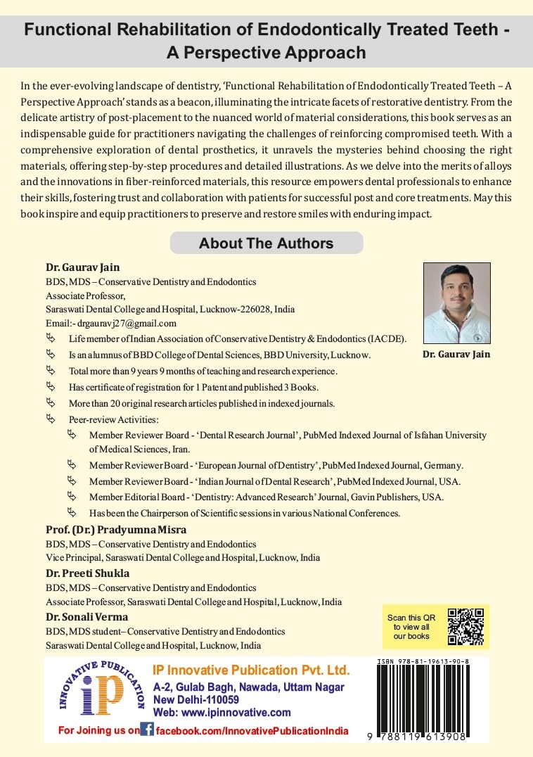 Functional Rehabilitation of Endodontically Treated Teeth - A Perspective Approach - Retail Maharaj