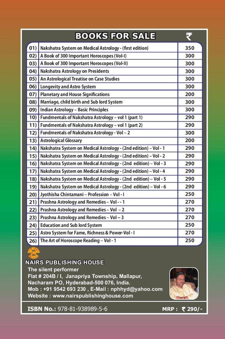 Nakshatra System On Medical Astrology (5th Volume 2nd Edition) [English] - Retail Maharaj