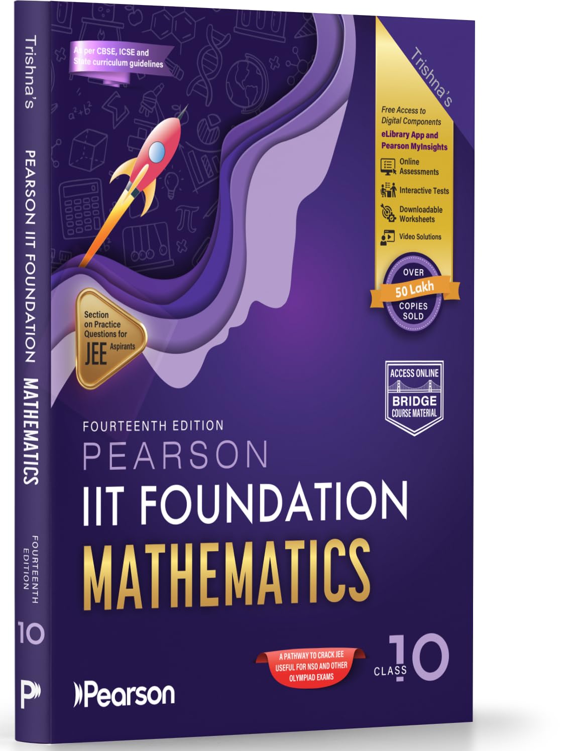 Pearson'26 IIT Foundation Class 10 Math | For JEE, NSO & Olympiad Exams | 9789371366649