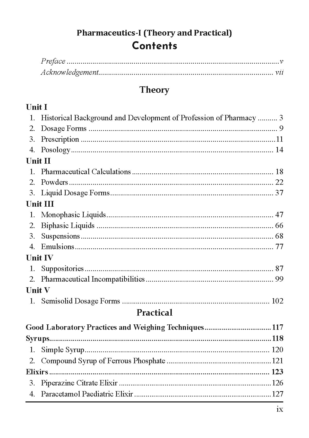 Pharmaceutics-I (Theory and Practical) As Per Latest PCI Regulation For B.Pharm 1st Semester Students