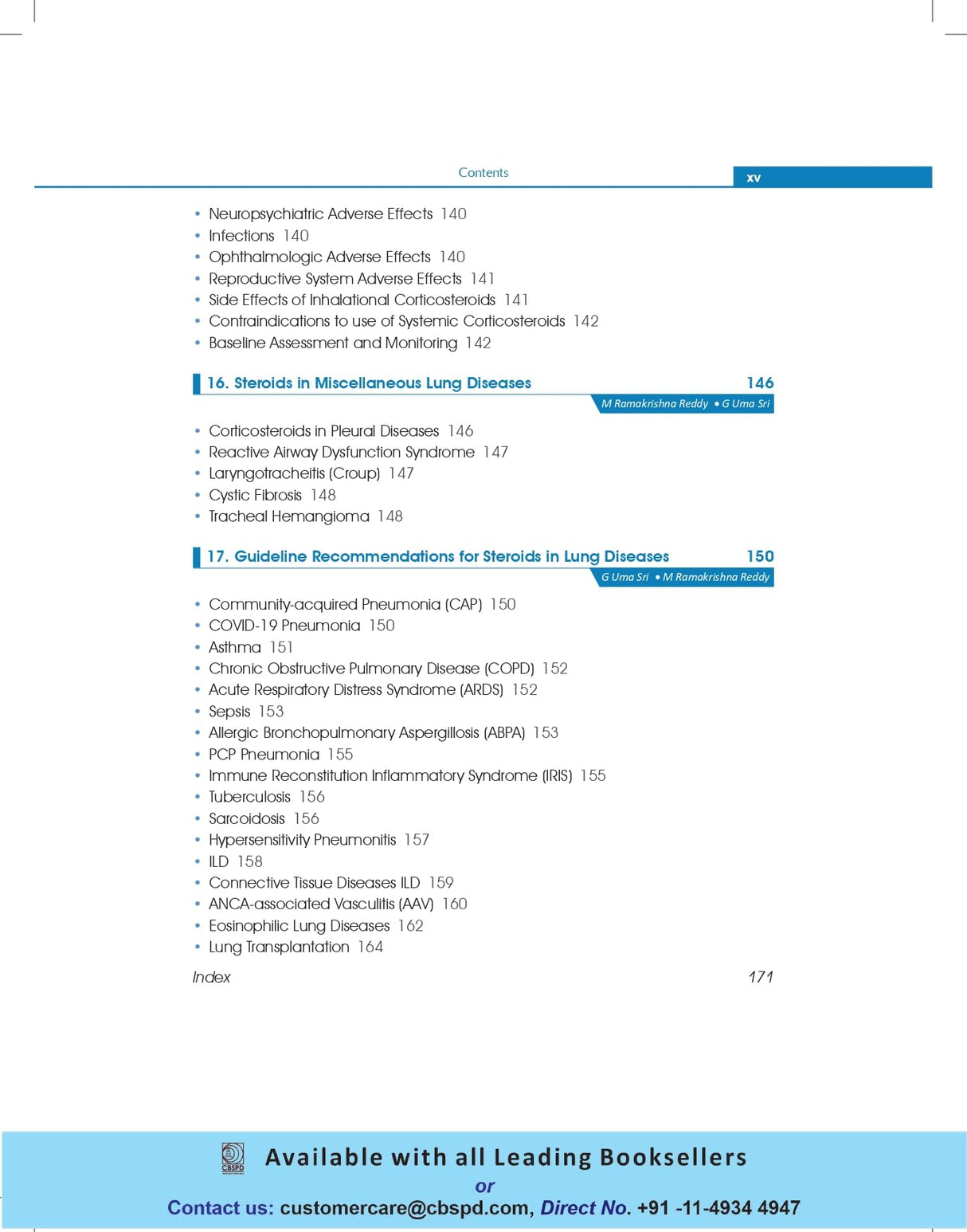 Steroids in lung diseases
