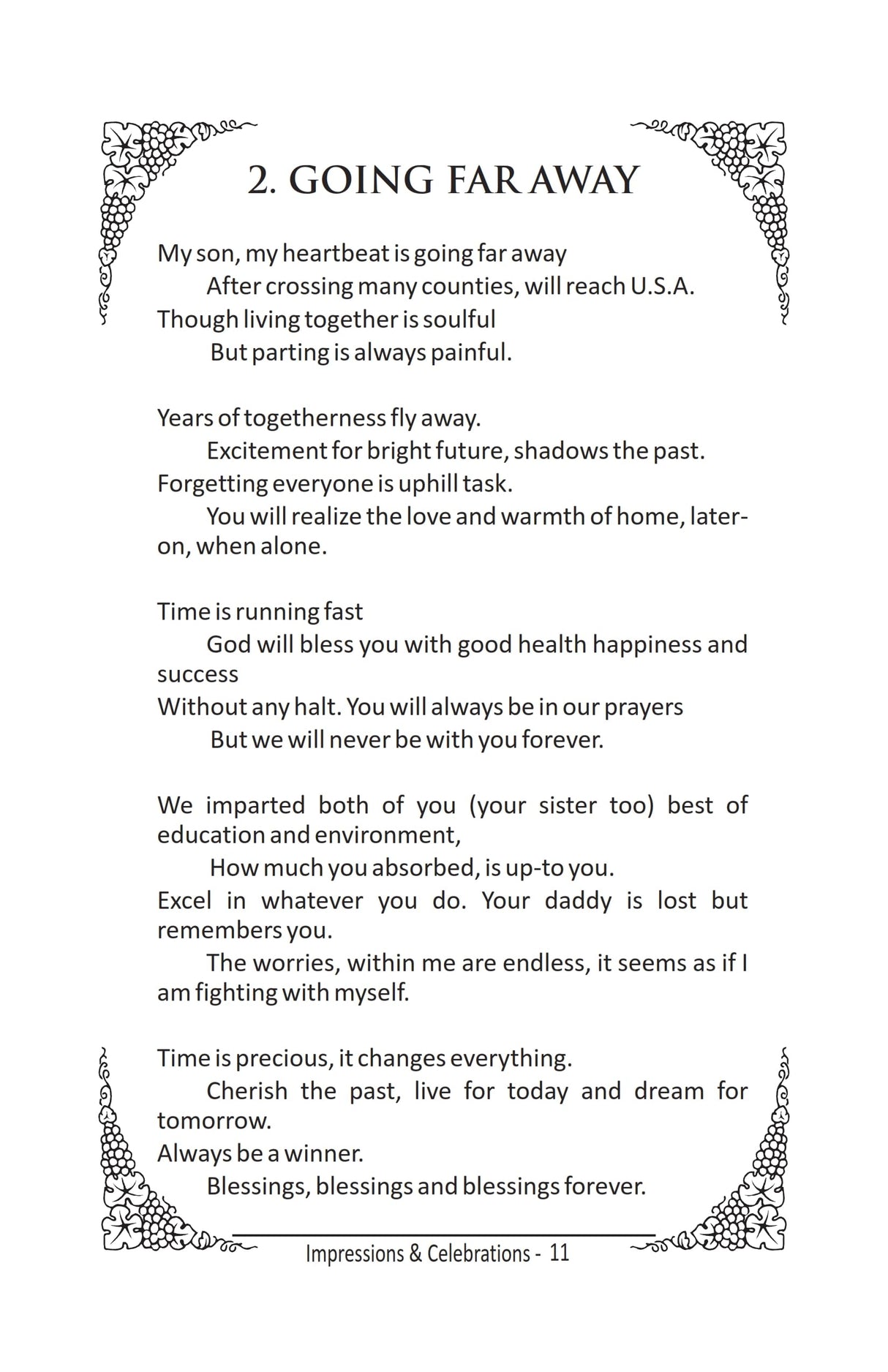 IMPRESSIONS & CELEBRATIONS