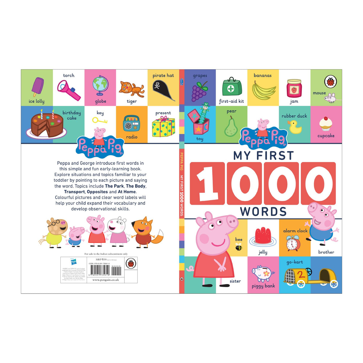 Peppa Pig: My First 1000 Words: Early Learning Words and Picture Book for Kids Age 2+ Years | Shapes, Colours, Numbers, Family, Body, Animals, Food, Bedtime, Objects Around Us and a Lot More!