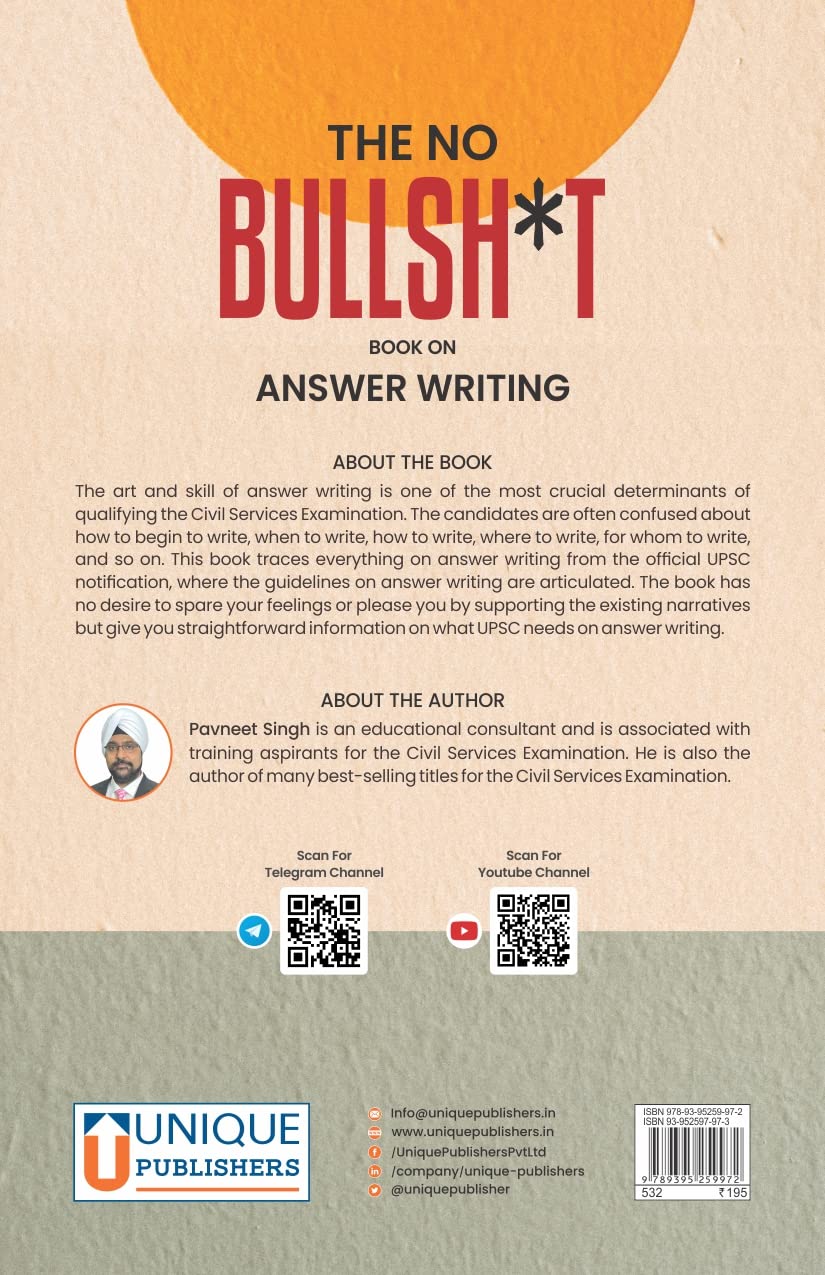 THE NO BULLSH*T Book on Answer Writing