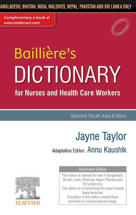 Bailliere's Nurses' Dictionary for Nurses and Health Care Workers: Second South Asia Edition - Retail Maharaj