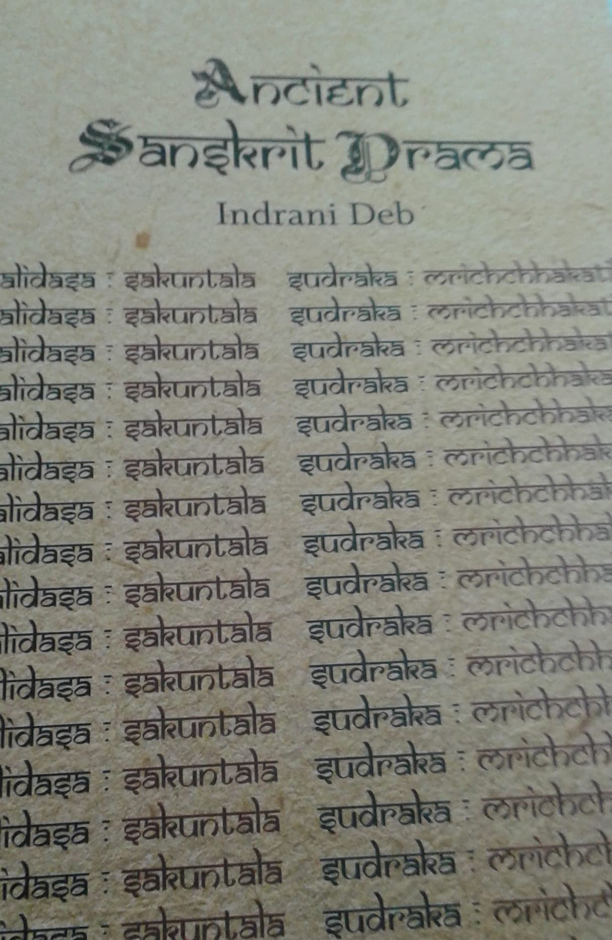 ANCIENT SANSKRIT DRAMA - Retail Maharaj