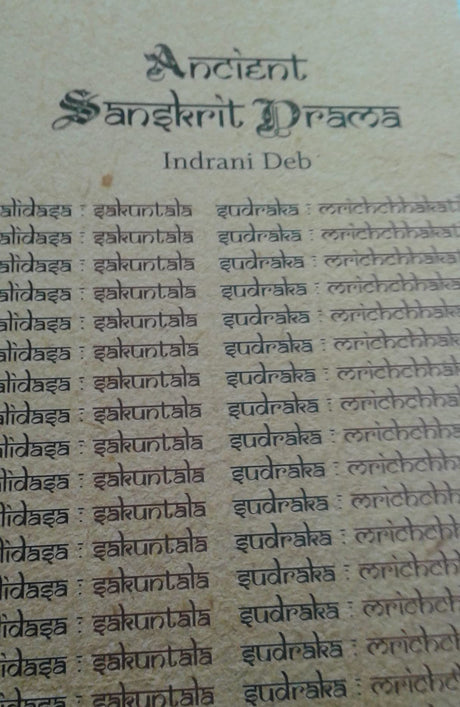 ANCIENT SANSKRIT DRAMA - Retail Maharaj