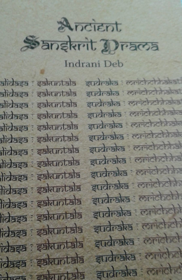 ANCIENT SANSKRIT DRAMA - Retail Maharaj
