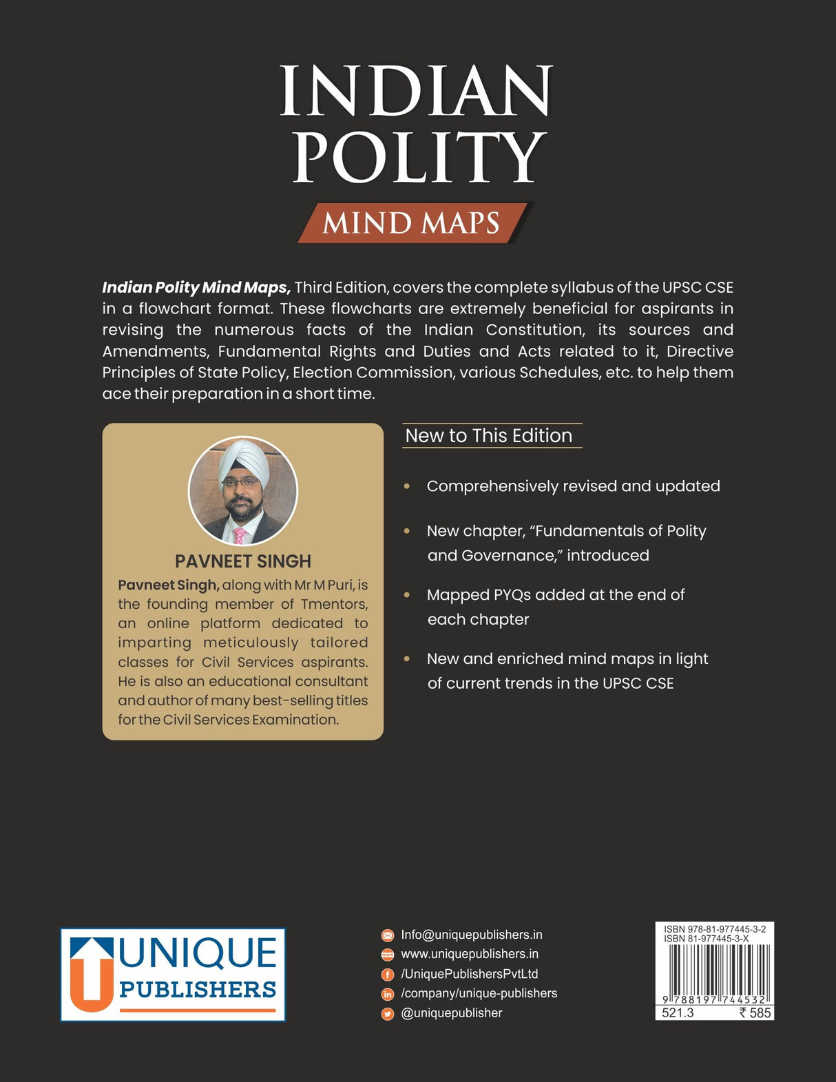 Indian Polity Mind Maps, 4th Revised Edition - Comprehensive Guide for UPSC & State Civil Services Examinations | Quick Revision | Thoroughly Updated | Essential for Exam Success | 9788197744532