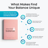 Find Your Balance Undated Planner Journal | Gratitude Journal with Habit Tracker & Mood Tracker | Includes Journaling Stickers | Undated | 4 Months - 300 Pages | (Stone White) - Retail Maharaj