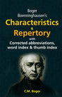 Boger Boenninghausen's Characteristics & Repertory with Corrected Abbreviations, word index & thumb index - Retail Maharaj
