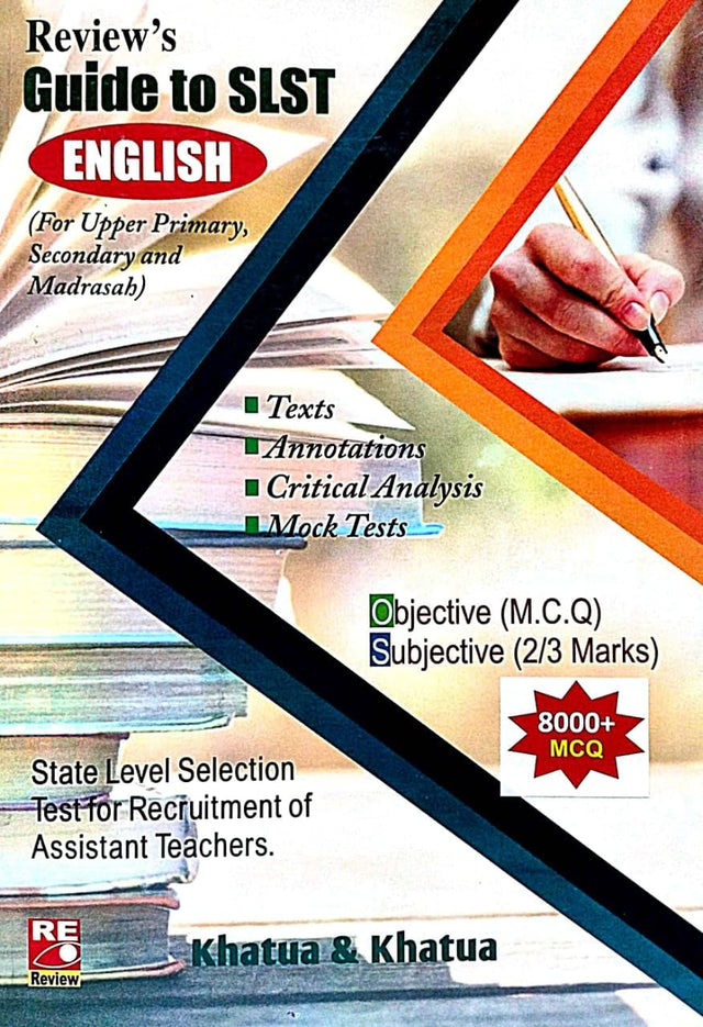 Review's Guide To SLST English (For Upper Primary, Secondary And Madrasha) 8000+ MCQ (English Version) - Retail Maharaj