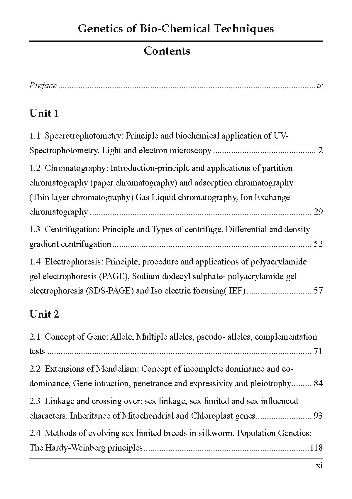 Genetics of Bio-Chemical Techniques