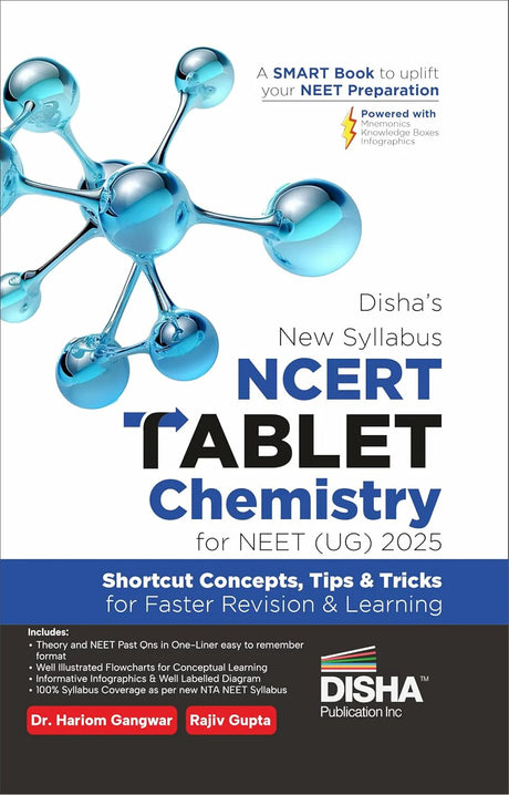 Disha's New Syllabus NCERT Tablet Chemistry for NEET (UG) 2025 - Shortcut Concepts, Tips & Tricks for Revision & Learning - Retail Maharaj