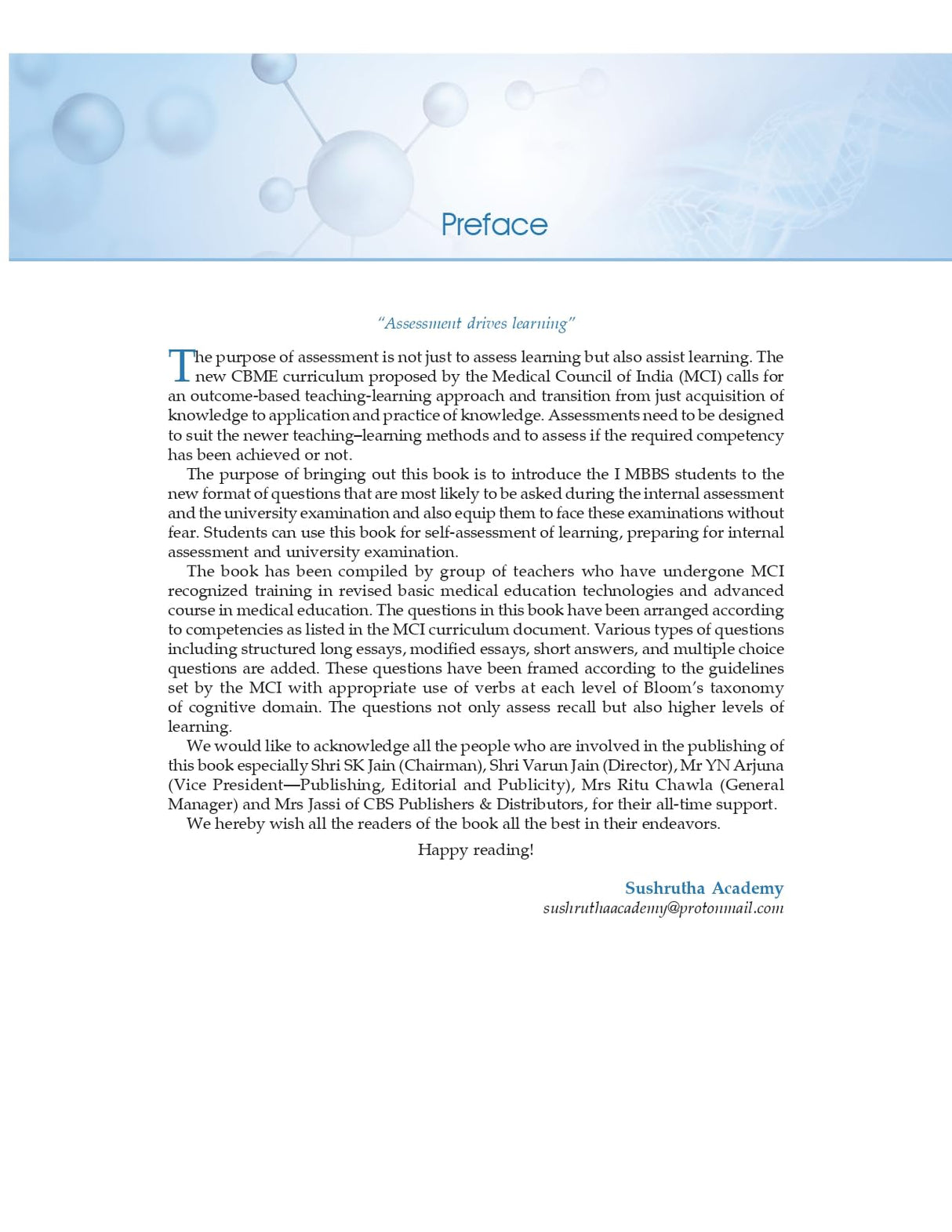 COMPETENCY BASED QUESTIONS AND ANSWERS IN BIOCHEMISTRY FOR FIRST MBBS PROFESSIONAL EXAMINATION (PB 2021)