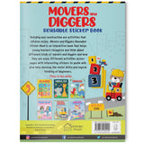 Movers and Diggers Reusable Sticker Book For Children - Retail Maharaj