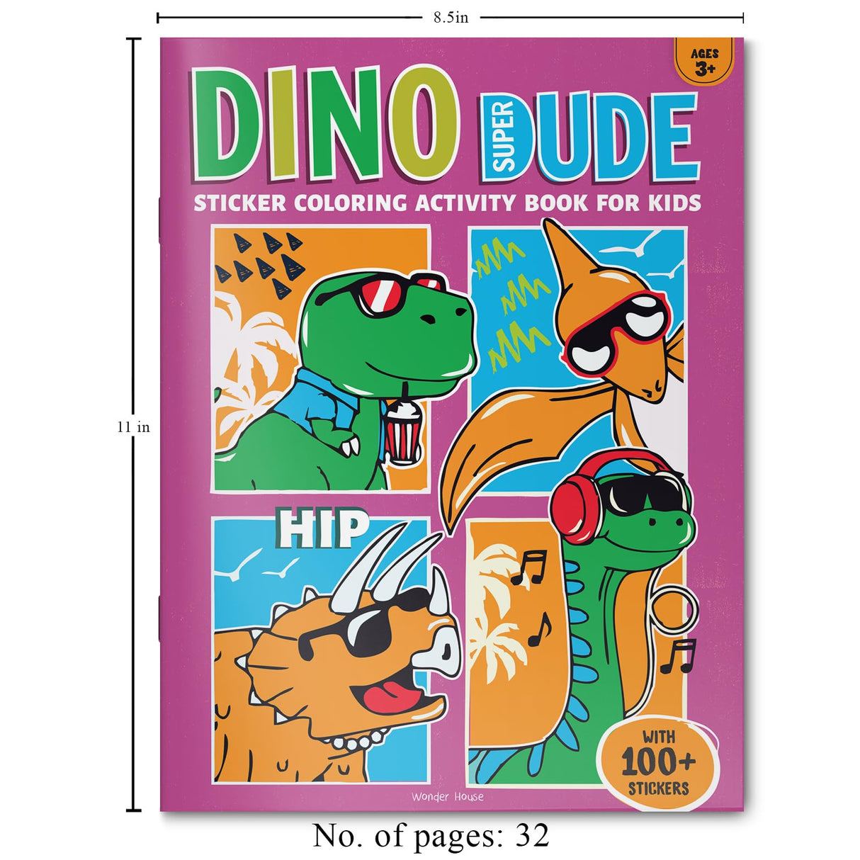Dino Super Dude Sticker Coloring Book For Kids - Retail Maharaj