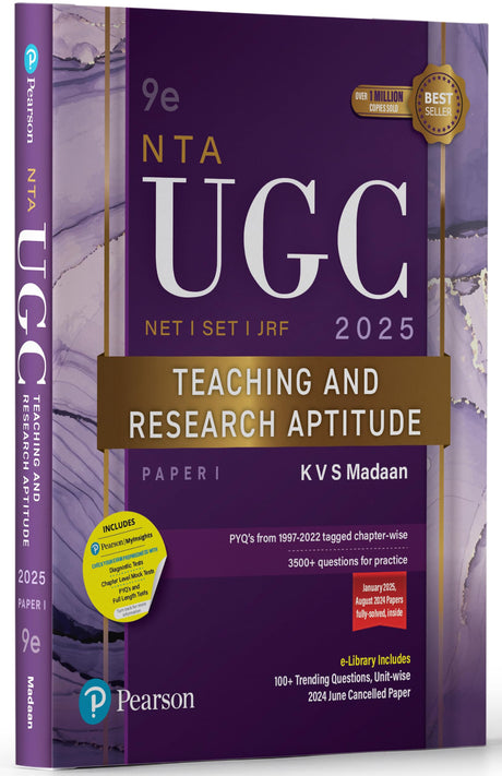 Pearson NTA UGC NET 2025 Paper 1 by KVS Madaan | Teaching & Research Aptitude | NET/SET/JRF | 3500+ Practice Questions | Unit-wise Previous Years’ Questions (1997-2022) | Fully Solved Papers from 2022-2025 | Chapter-wise Digital Diagnostic Tests, Mock Tes - Retail Maharaj