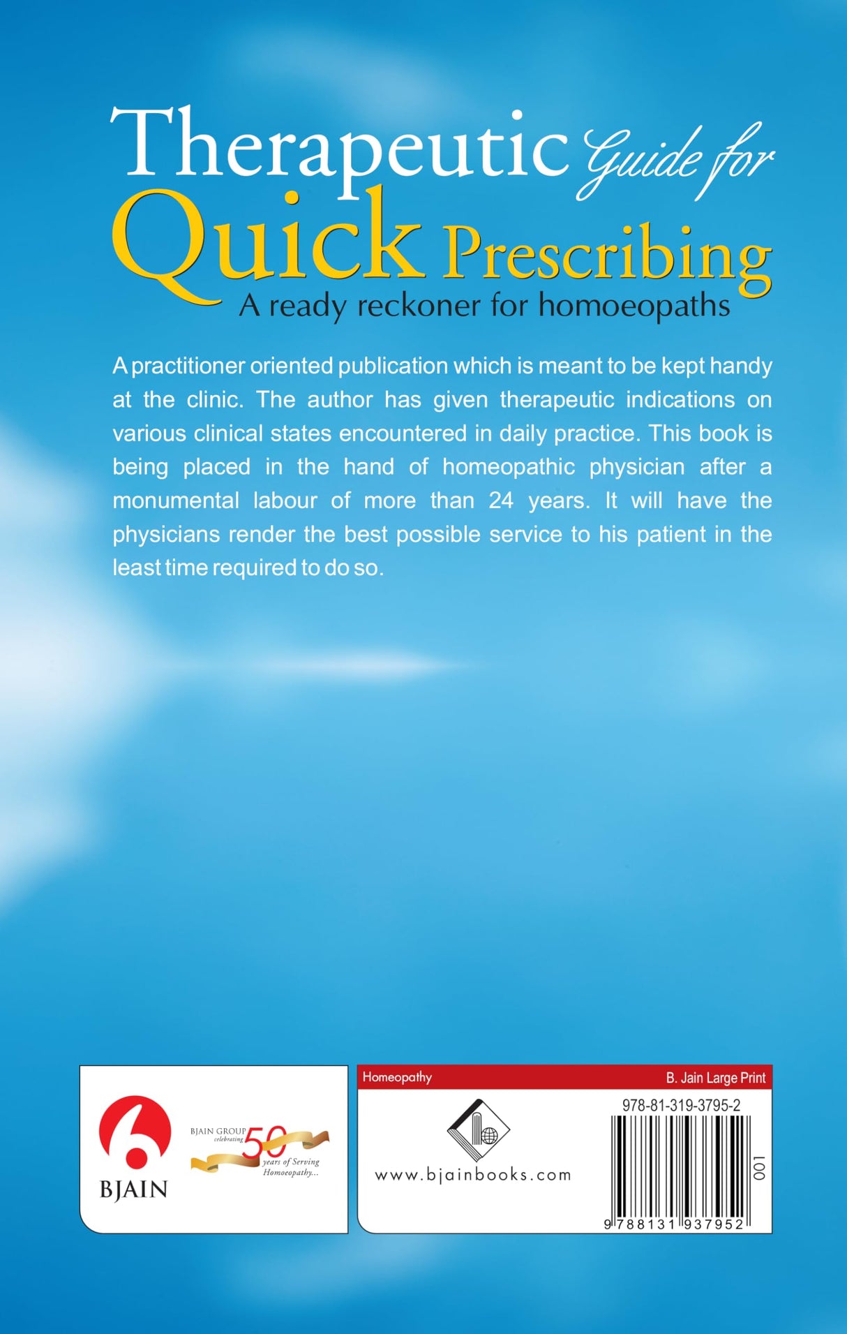 Therapeutic Guide for Quick Prescribing A ready reckoner for homoeopaths - Retail Maharaj